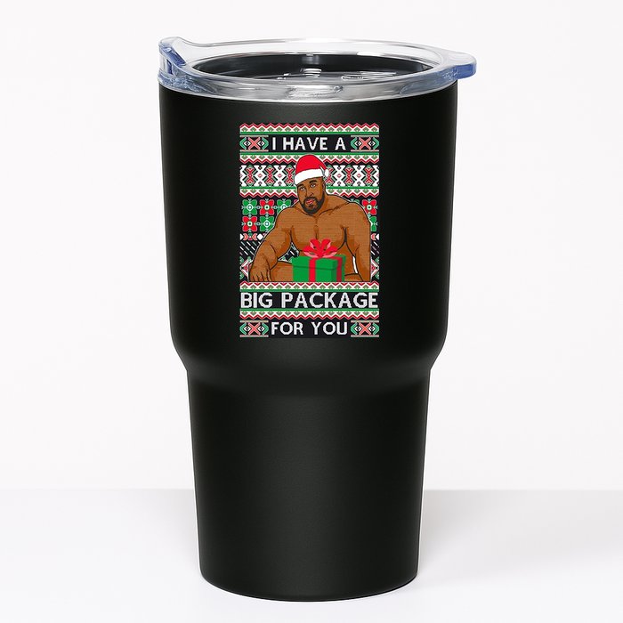 Funny I Have A Big Package For You Ugly Christmas Sweater Tumbler