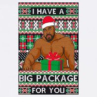 Funny I Have A Big Package For You Ugly Christmas Sweater Garment-Dyed Sweatshirt