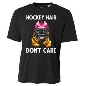 Funny Ice Hockey For Girls Wo Hockey Sport Player Helmet Cooling Performance Crew T-Shirt