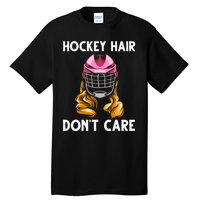 Funny Ice Hockey For Girls Wo Hockey Sport Player Helmet Tall T-Shirt