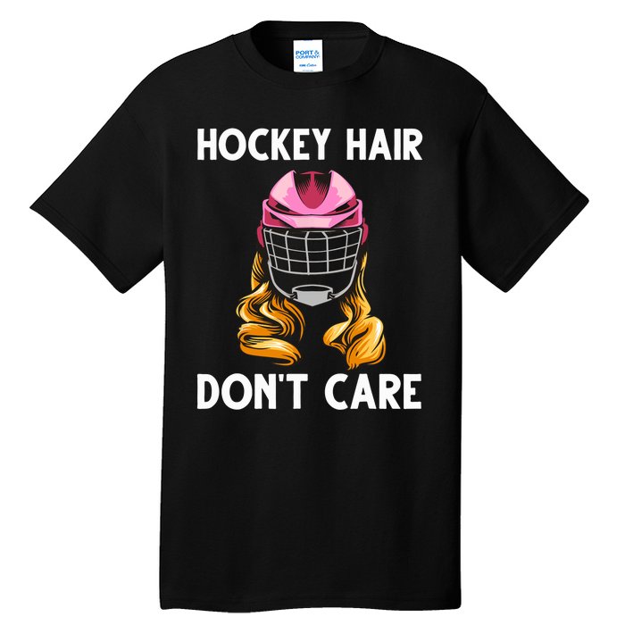 Funny Ice Hockey For Girls Wo Hockey Sport Player Helmet Tall T-Shirt