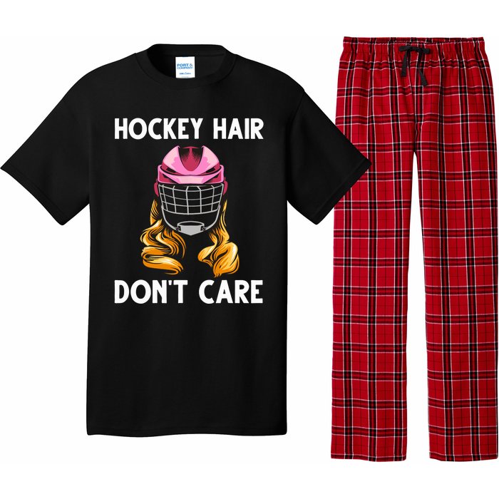 Funny Ice Hockey For Girls Wo Hockey Sport Player Helmet Pajama Set