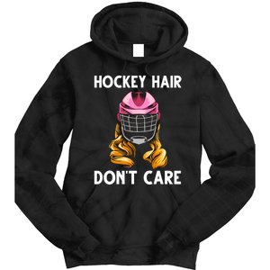 Funny Ice Hockey For Girls Wo Hockey Sport Player Helmet Tie Dye Hoodie