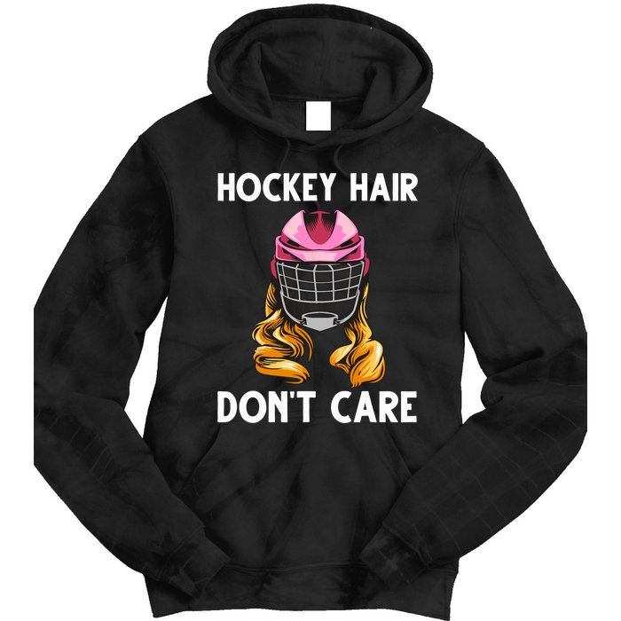 Funny Ice Hockey For Girls Wo Hockey Sport Player Helmet Tie Dye Hoodie