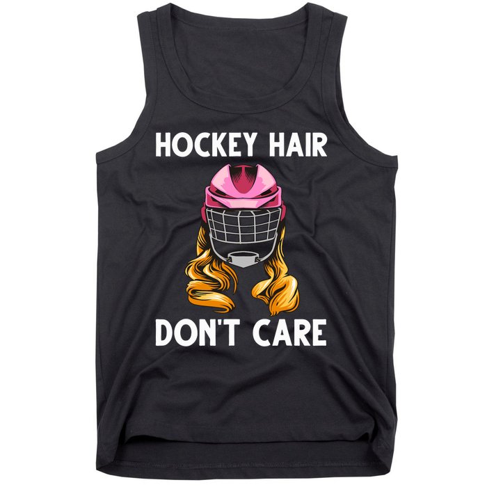 Funny Ice Hockey For Girls Wo Hockey Sport Player Helmet Tank Top