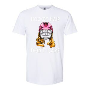 Funny Ice Hockey For Girls Wo Hockey Sport Player Helmet Softstyle CVC T-Shirt