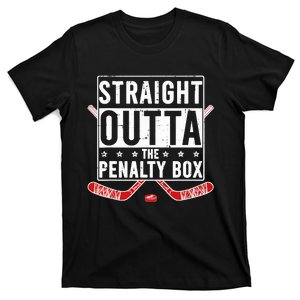 Funny Ice Hockey Straight Outta The Penalty Box Hockey Lover T-Shirt