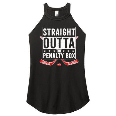 Funny Ice Hockey Straight Outta The Penalty Box Hockey Lover Women’s Perfect Tri Rocker Tank