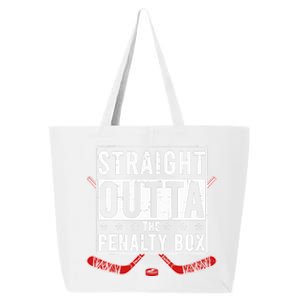 Funny Ice Hockey Straight Outta The Penalty Box Hockey Lover 25L Jumbo Tote