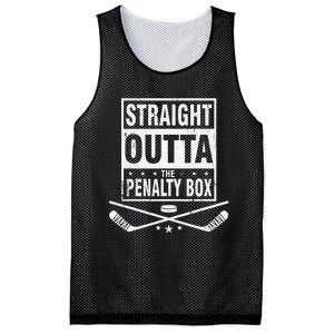 Funny Ice Hockey Straight Outta The Penalty Box Hockey Lover Mesh Reversible Basketball Jersey Tank