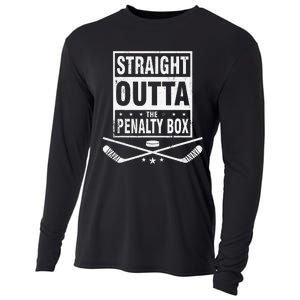 Funny Ice Hockey Straight Outta The Penalty Box Hockey Lover Cooling Performance Long Sleeve Crew