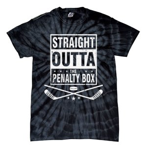 Funny Ice Hockey Straight Outta The Penalty Box Hockey Lover Tie-Dye T-Shirt