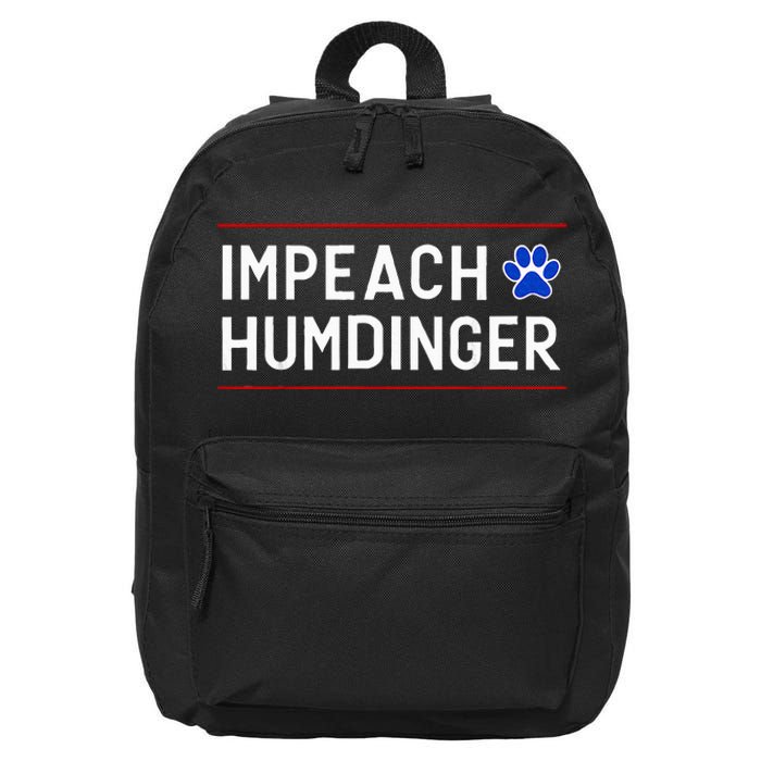 Funny Impeach Humdinger 16 in Basic Backpack