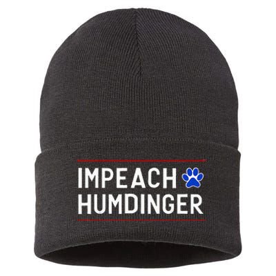 Funny Impeach Humdinger Sustainable Knit Beanie