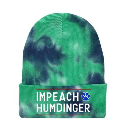 Funny Impeach Humdinger Tie Dye 12in Knit Beanie