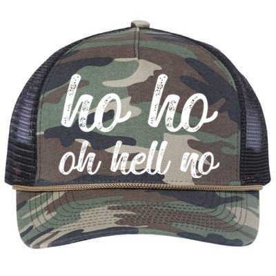 Funny I Hate Christmas Ho Ho Oh Hell No Its Too Early Cool Gift Retro Rope Trucker Hat Cap