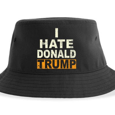 Funny I Hate Donald Trump Sustainable Bucket Hat