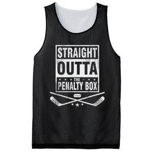 Funny Ice Hockey Straight Outta The Penalty Box Hockey Lover Mesh Reversible Basketball Jersey Tank