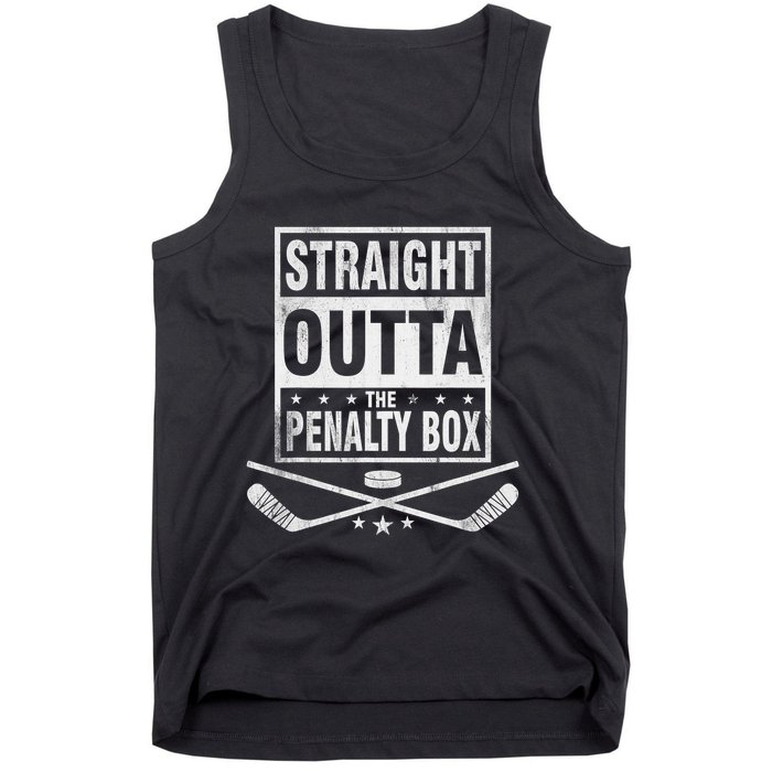 Funny Ice Hockey Straight Outta The Penalty Box Hockey Lover Tank Top