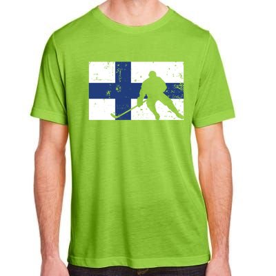 Finland Ice Hockey Finnish Suomi Flag Supporter Team Fan Great Gift Adult ChromaSoft Performance T-Shirt