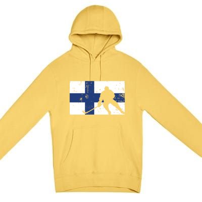 Finland Ice Hockey Finnish Suomi Flag Supporter Team Fan Great Gift Premium Pullover Hoodie