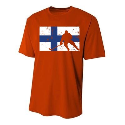 Finland Ice Hockey Finnish Suomi Flag Supporter Team Fan Great Gift Performance Sprint T-Shirt