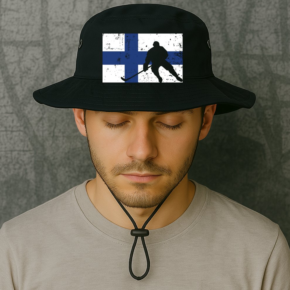 Finland Ice Hockey Finnish Suomi Flag Supporter Team Fan Great Gift Bucket Hat