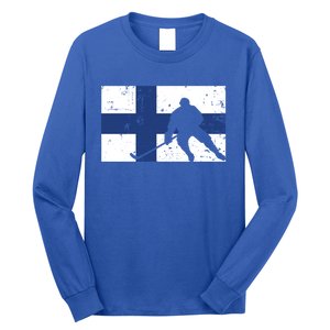 Finland Ice Hockey Finnish Suomi Flag Supporter Team Fan Great Gift Long Sleeve Shirt