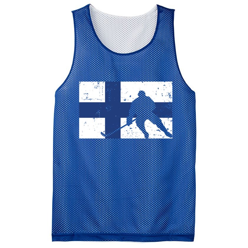 Finland Ice Hockey Finnish Suomi Flag Supporter Team Fan Great Gift Mesh Reversible Basketball Jersey Tank