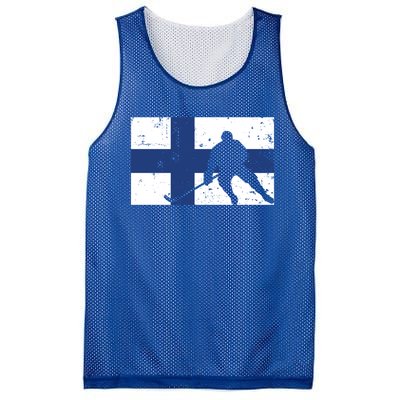 Finland Ice Hockey Finnish Suomi Flag Supporter Team Fan Great Gift Mesh Reversible Basketball Jersey Tank