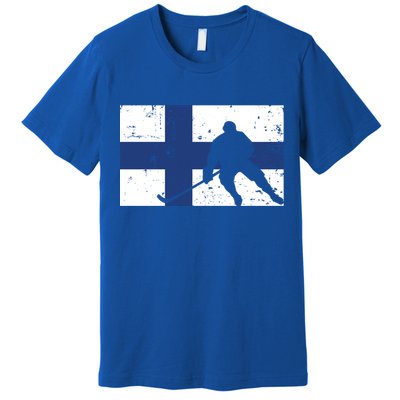 Finland Ice Hockey Finnish Suomi Flag Supporter Team Fan Great Gift Premium T-Shirt