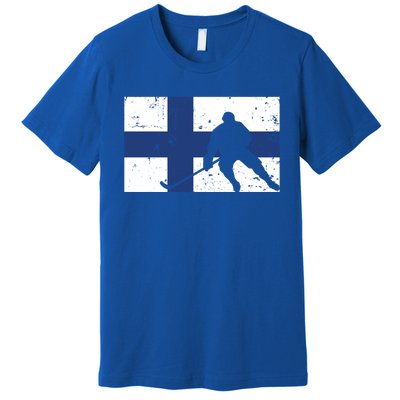 Finland Ice Hockey Finnish Suomi Flag Supporter Team Fan Great Gift Premium T-Shirt