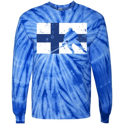 Finland Ice Hockey Finnish Suomi Flag Supporter Team Fan Great Gift Tie-Dye Long Sleeve Shirt