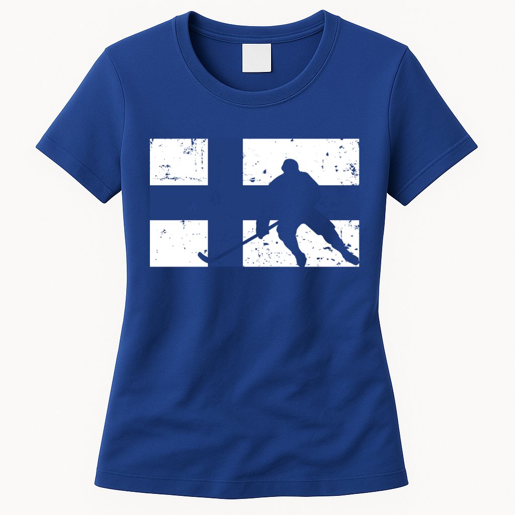 Finland Ice Hockey Finnish Suomi Flag Supporter Team Fan Great Gift Womens T-Shirt