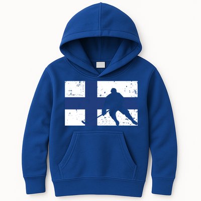 Finland Ice Hockey Finnish Suomi Flag Supporter Team Fan Great Gift Kids Hoodie