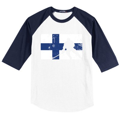 Finland Ice Hockey Finnish Suomi Flag Supporter Team Fan Great Gift Baseball Sleeve Shirt