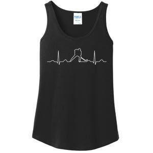 Funny Ice Hockey Player Heartbeat Apparel Fan Men Boy Ladies Essential Tank