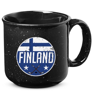 Finland Ice Hockey Flag Jersey Supporter Suomi Fan Gift Meaningful Gift 15oz Campfire Ceramic Mug