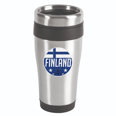 Finland Ice Hockey Flag Jersey Supporter Suomi Fan Gift Meaningful Gift 16oz Travel Tumbler