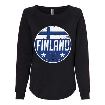 Finland Ice Hockey Flag Jersey Supporter Suomi Fan Gift Meaningful Gift Womens California Wash Sweatshirt