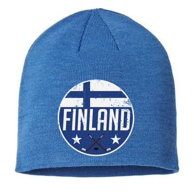 Finland Ice Hockey Flag Jersey Supporter Suomi Fan Gift Meaningful Gift Sustainable Beanie