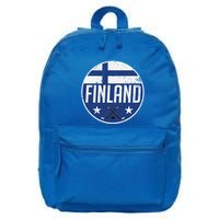 Finland Ice Hockey Flag Jersey Supporter Suomi Fan Gift Meaningful Gift 16 in Basic Backpack