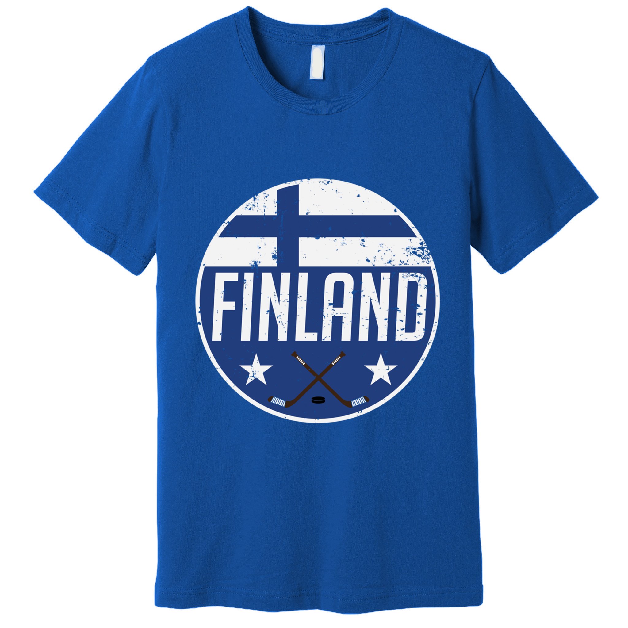 Finland Ice Hockey Flag Jersey Supporter Suomi Fan Gift Meaningful Gift Premium T-Shirt