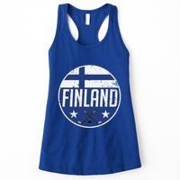 Finland Ice Hockey Flag Jersey Supporter Suomi Fan Gift Meaningful Gift Womens Tank Top