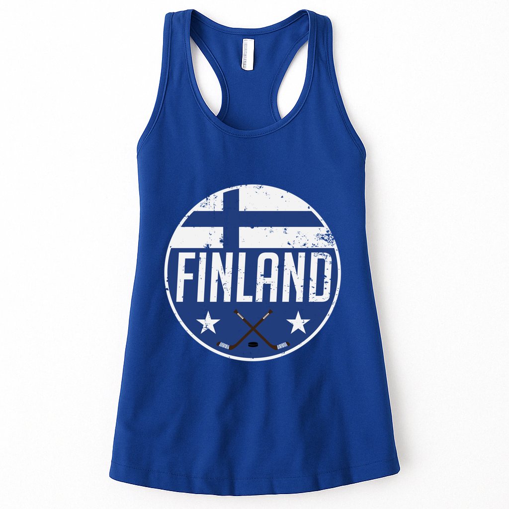 Finland Ice Hockey Flag Jersey Supporter Suomi Fan Gift Meaningful Gift Womens Tank Top