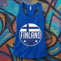Finland Ice Hockey Flag Jersey Supporter Suomi Fan Gift Meaningful Gift Womens Tank Top