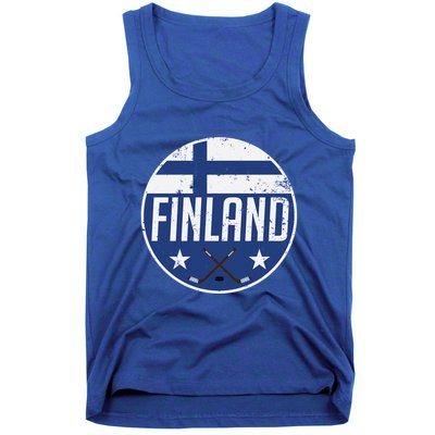 Finland Ice Hockey Flag Jersey Supporter Suomi Fan Gift Meaningful Gift Tank Top