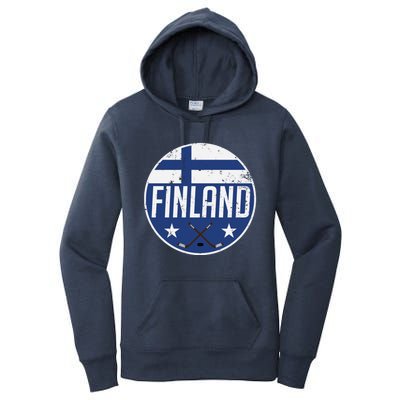 Finland Ice Hockey Flag Jersey Supporter Suomi Fan Gift Meaningful Gift Women's Pullover Hoodie