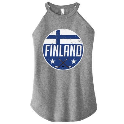 Finland Ice Hockey Flag Jersey Supporter Suomi Fan Gift Meaningful Gift Women’s Perfect Tri Rocker Tank