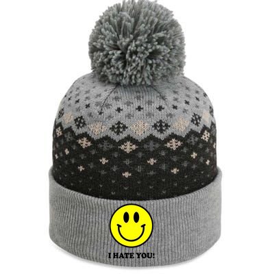 Funny I Hate You Emoji Shirt I Hate U Shirt I Hate U Emoji The Baniff Cuffed Pom Beanie